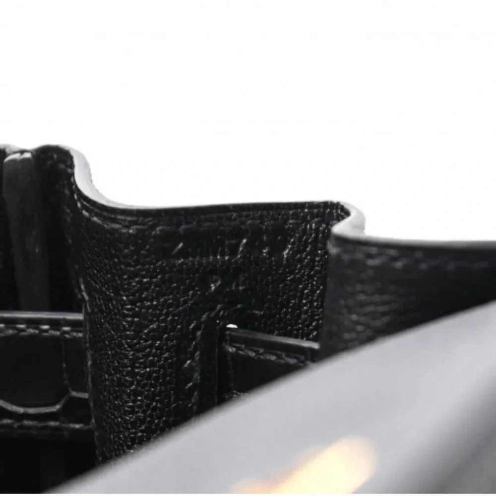 Hermes Togo matte porous crocodile Kelly retourne touch black 28.Full set - Picture 11 of 15